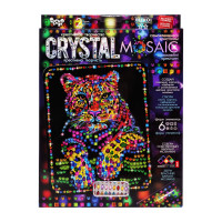 Креативна творчість "Crystal mosaic Леопард" CRM-02-03, 6 форм елементів Danko Toys