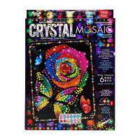 Креативна творчість "Crystal mosaic Квітка" CRM-02-07, 6 форм елементів Danko Toys