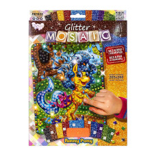 Креативна творчість "Glitter Mosaic Funny Pony"БМ-03-07 блискуча мозаїка Danko Toys
