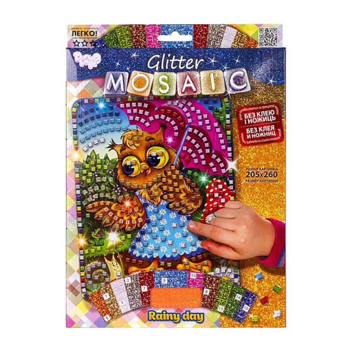 Креативна творчість "Glitter Mosaic Rainy day"БМ-03-10 блискуча мозаїка Danko Toys