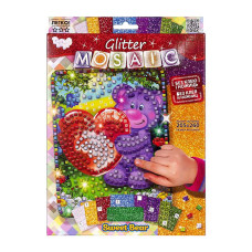 Креативна творчість "Glitter Mosaic Ведмедик"БМ-03-05 блискуча мозаїка Danko Toys