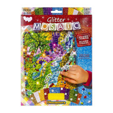 Креативна творчість "Glitter Mosaic Динозаври"БМ-03-09 блискуча мозаїка Danko Toys