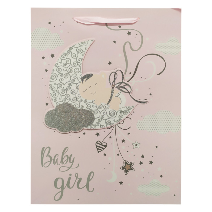 Подарунковий пакет 2369L, 40 х 30 х 0,1 Рожевий Bambi
