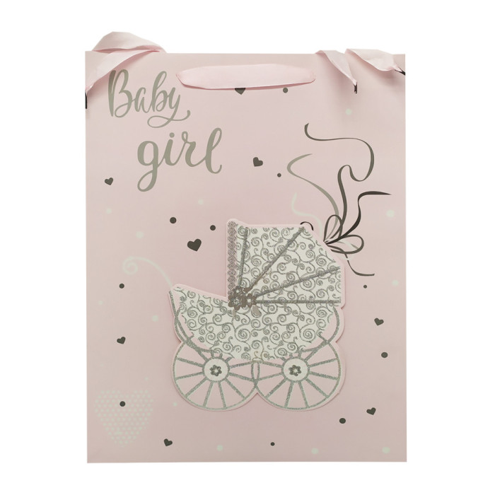 Подарунковий пакет 2369L, 40 х 30 х 0,1 Рожевий Bambi