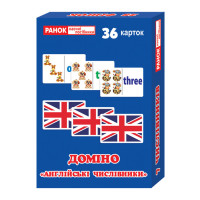 Настільна гра доміно Англійські числівники 13106080, 36 карток Ranok Creative