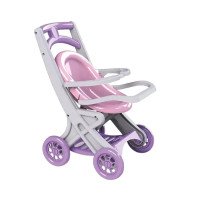 Коляска для ляльок з шезлонгом Doloni Toys 0122/04 Сіро-рожева Doloni
