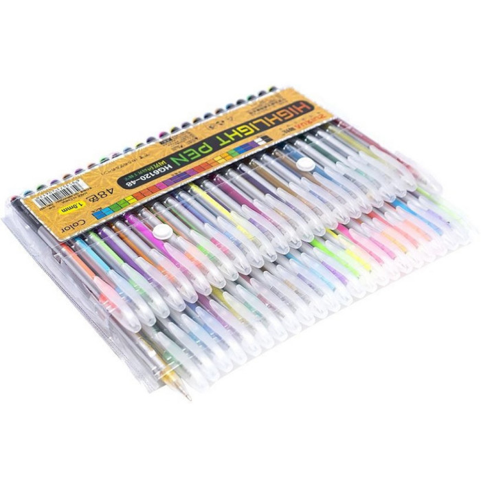 Набір гелевих ручок "Highlight Pen" HG6120-48, 48 кольорів Bambi