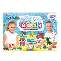 Набір креативної творчості "Aqua Mosaic" AM-01-03, 12 кольорів бусинок Danko Toys
