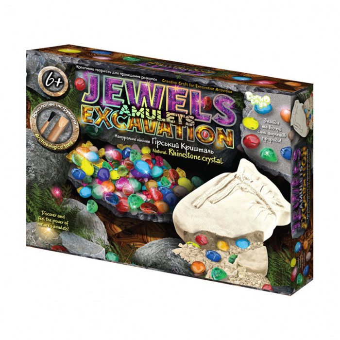 Набір для проведення розкопок "Jewels Amulets Excavation"каміння JAEX-01-01 Danko Toys