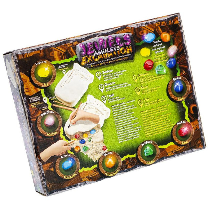 Набір для проведення розкопок "Jewels Amulets Excavation"каміння JAEX-01-01 Danko Toys