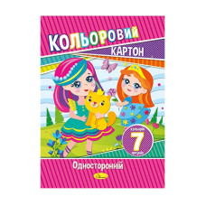 Набір кольорового картону А4 АП-1101, 7 аркушів 230 г/м2 Вид 3 Апельсин