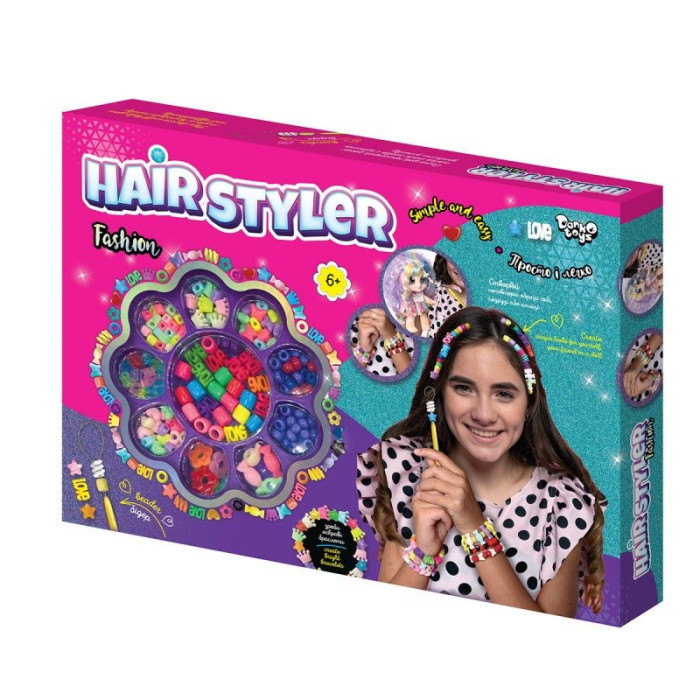 Креативна творчість "Hair Styler Fashion" HS-01-04 з аксесуаром для волосся Danko Toys