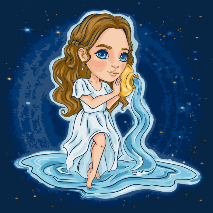 Картина за номерами "Знаки зодіаку. Водолій"©VIKTORIA.GRO.ART 10086-AC 40х40 см Art Craft