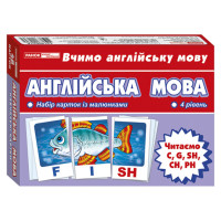 Тематичні картки з англійської мови "Читаємо C, G, CH, PH" 13140023, 4 рівень Ranok Creative