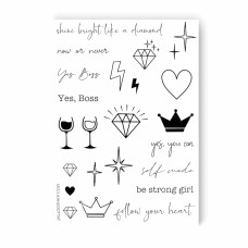 Набір тимчасових татуювань GIRL POWER LB-101 TATTOOSHKA