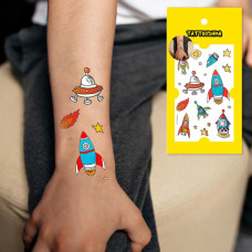Набір тимчасових татуювань "Ракети" WS-A182 різнокольорові TATTOOSHKA