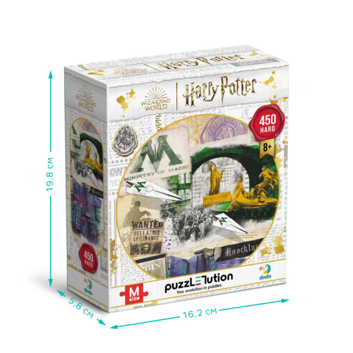 Пазл класичний "Harry Potter. Міністерство магії та Алея Ноктерн" 200504, 450 елементів DoDo Toys
