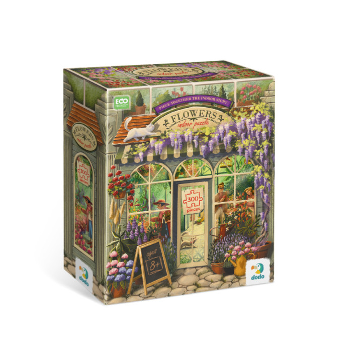 Пазл класичний "Квітковий магазин" 300590, 300 елементів DoDo Toys