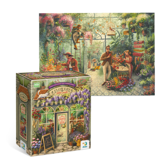 Пазл класичний "Квітковий магазин" 300590, 300 елементів DoDo Toys