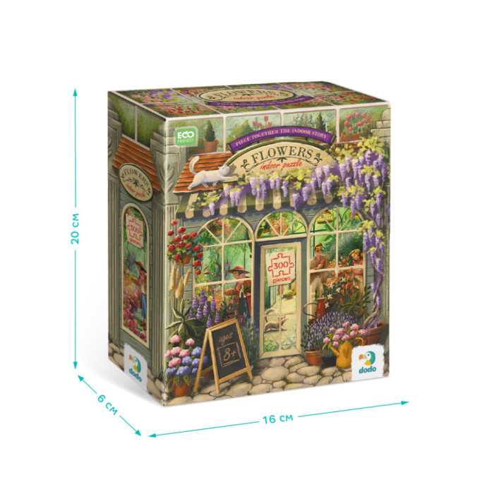 Пазл класичний "Квітковий магазин" 300590, 300 елементів DoDo Toys