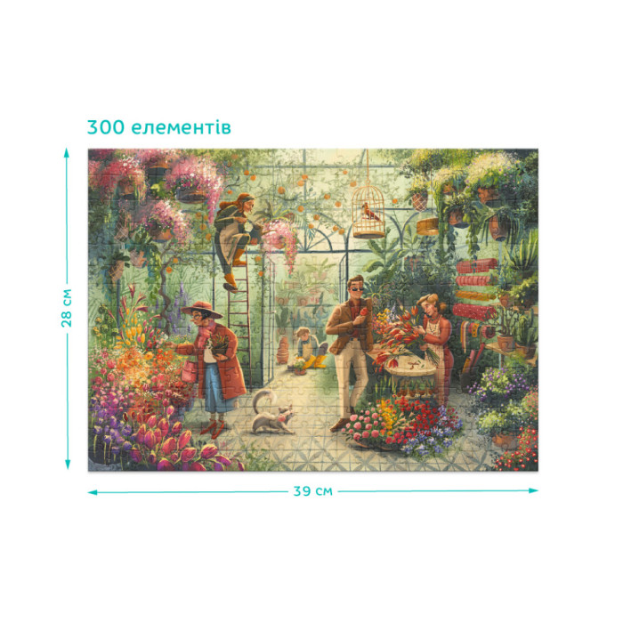Пазл класичний "Квітковий магазин" 300590, 300 елементів DoDo Toys