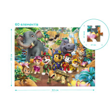 Дитячий пазл "Paw Patrol. Jungle Pups" 200523, 60 елементів DoDo Toys