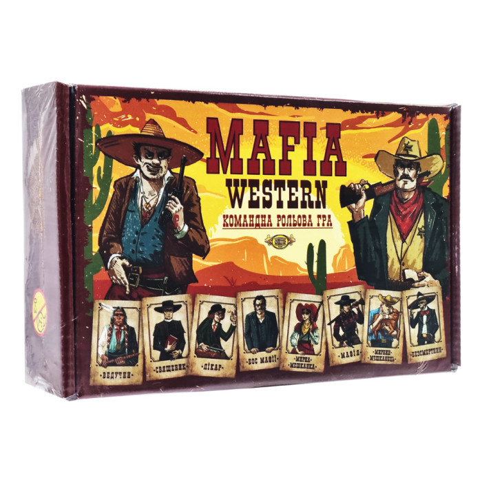 Командна рольова гра "MAFIA WESTERN" MKZ0815, 24 картки Мастер