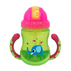 Поїльник дитячий з трубочкою Неон MGZ-0300(Lime) 270 мл Megazayka