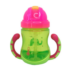 Поїльник дитячий з трубочкою Неон MGZ-0300(Lime) 270 мл Megazayka