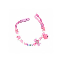 Ланцюжок для пустушки MGZ-0500(Pink) з дзвіночком Megazayka