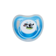 Пустушка силіконова кругла MGZ-0516(Blue) з ковпачком Megazayka