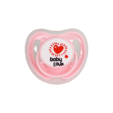 Пустушка силіконова кругла MGZ-0516(Pink) з ковпачком Megazayka