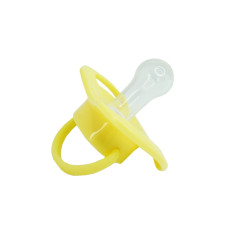 Пустушка силіконова кругла MGZ-0516(Yellow) з ковпачком Megazayka