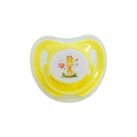 Пустушка силіконова кругла MGZ-0516(Yellow) з ковпачком Megazayka