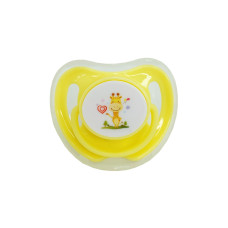 Пустушка силіконова кругла MGZ-0516(Yellow) з ковпачком Megazayka