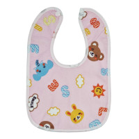 Дитячий слинявчик тканинний MGZ-0600(Pink) на кнопці Megazayka