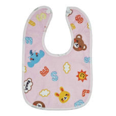 Дитячий слинявчик тканинний MGZ-0600(Pink) на кнопці Megazayka