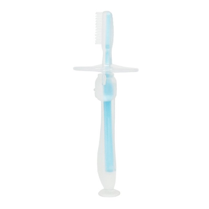 Силіконова зубна щітка Mumlove MGZ-0707(Blue) з обмежувачем Megazayka