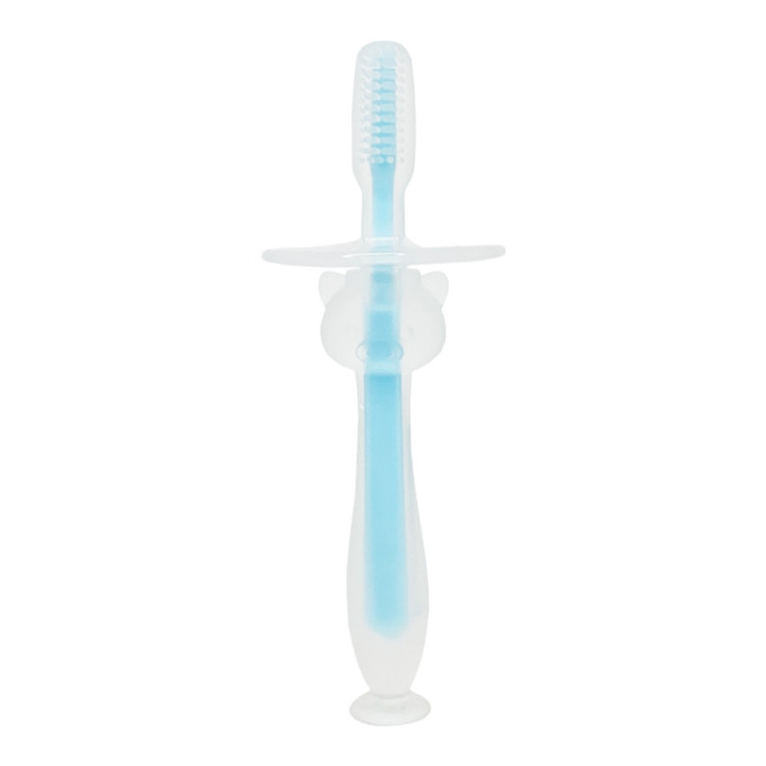 Силіконова зубна щітка Mumlove MGZ-0707(Blue) з обмежувачем Megazayka