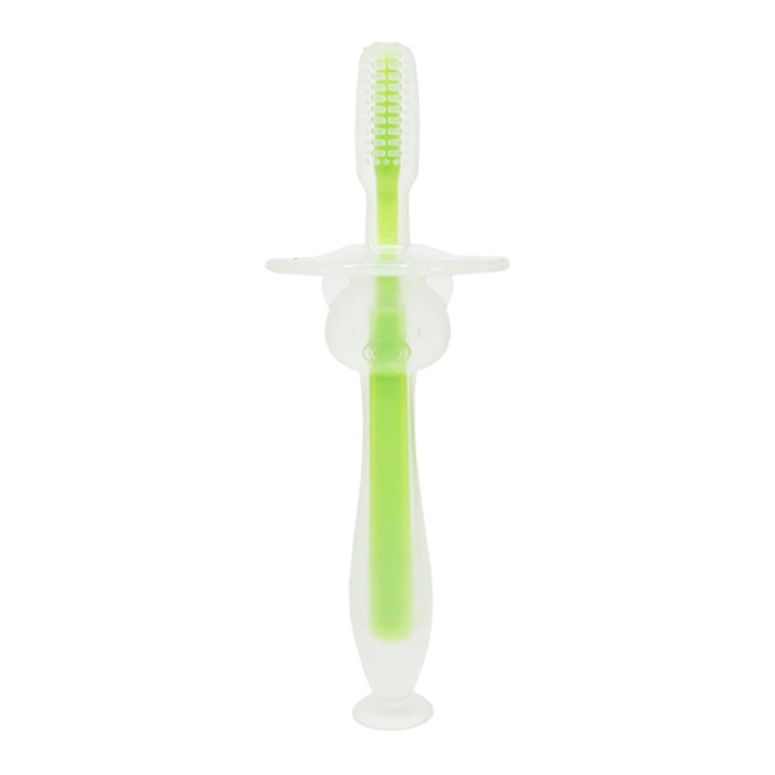 Силіконова зубна щітка Mumlove MGZ-0707(Green) з обмежувачем Megazayka