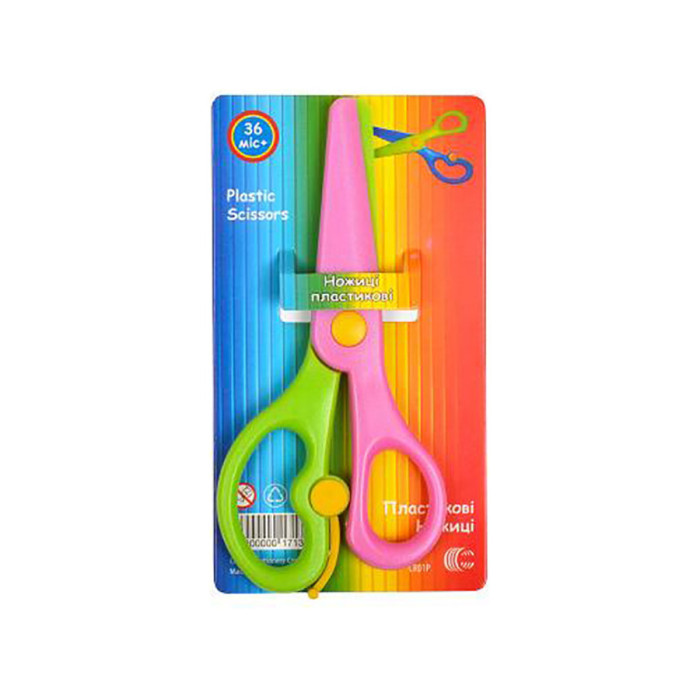 Дитячі ножиці "C" COLOR-IT 2013 пластикові Рожево-зелений COLOR-IT