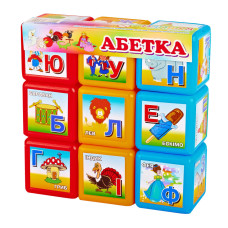 Розвиваючі кубики "Абетка" 06041, 9 шт. в наборі MToys
