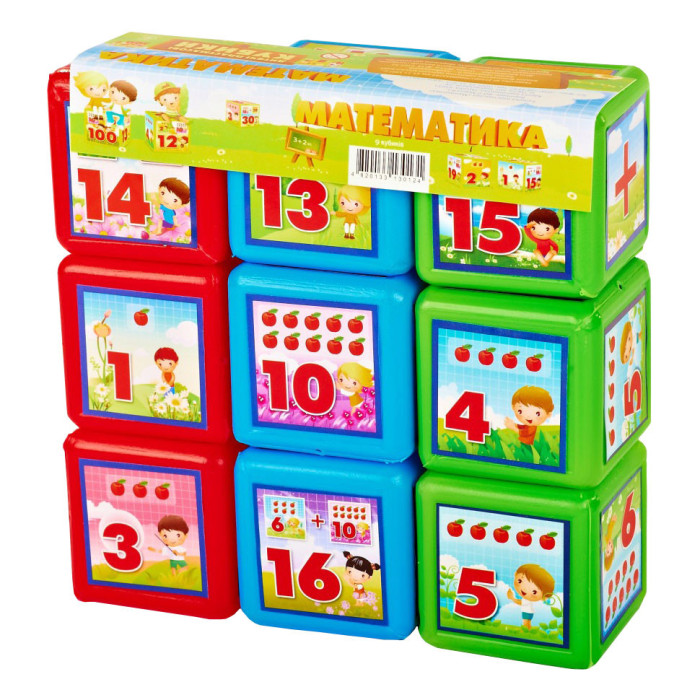 Дитячі розвиваючі кубики "Математика" 09051, 9 шт. в наборі MToys