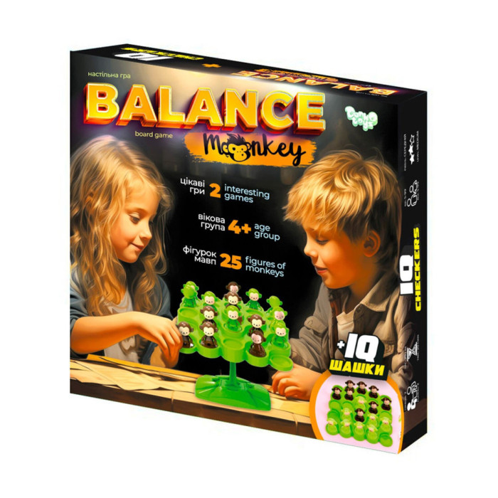 Розвиваюча настільна гра "Balance Monkey" BalM-01, 25 фігурок мавп Danko Toys