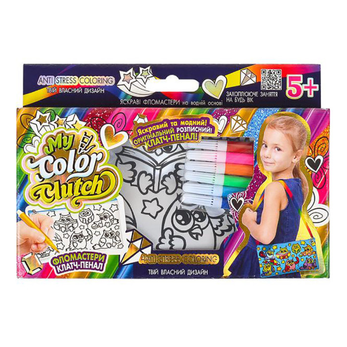 Набір для творчості "My Color Clutch" CCL-02-01U...06U з фломастерами Вид 2 Danko Toys