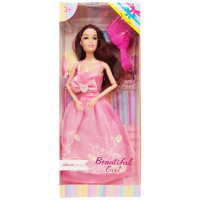Дитяча Лялька "Beautiful Girl" D200-216(Pink) в святковій сукні Bambi