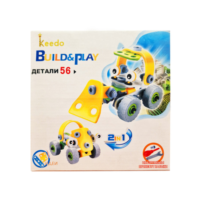 Конструктор Build&Play 2 в 1 "Будівельники" HANYE J-7725, 56 елемента HANYE