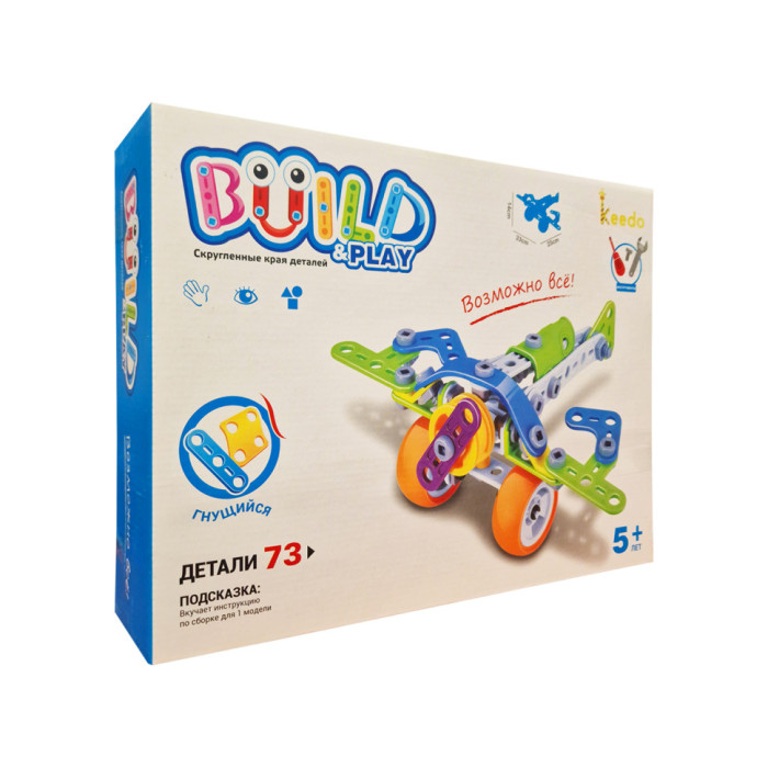 Конструктор Build&Play "Літак" HANYE J-7706, 73 елементи HANYE