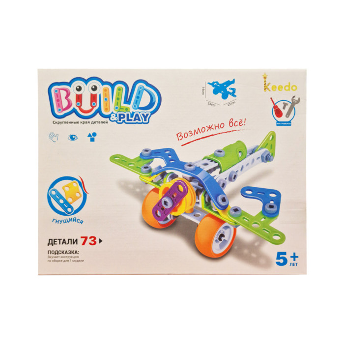 Конструктор Build&Play "Літак" HANYE J-7706, 73 елементи HANYE