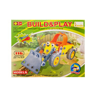 Конструктор дитячий Build&Play "Бульдозер" Keedo J-108A, 116 елементів Keedo